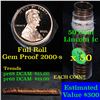 Image 1 : Proof 2000-s Lincoln cent 1c roll, 50 pieces (fc)