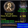 Image 1 : Proof 1970-s Lincoln cent 1c roll, 50 pieces (fc)
