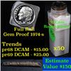 Image 1 : Proof 1974-s Roosevelt Dime 10c roll, 50 pieces (fc)