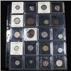 Image 1 : Page of 20 Mixed coins Jefferson 5c, Braided Hair 1c, Washington 25c, Liberty 5c, Indian 1c, Buffalo