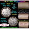 Image 1 : ***Auction Highlight*** Full solid Key date 1893-cc Morgan silver dollar roll, 20 coins (fc)