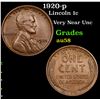 Image 1 : 1920-p Lincoln Cent 1c Grades Choice AU/BU Slider