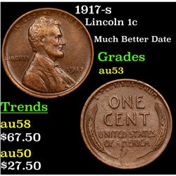 1917-s Lincoln Cent 1c Grades Select AU