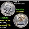 Image 1 : 1951-d Franklin Half Dollar 50c Grades Select Unc FBL