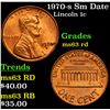 Image 1 : 1970-s Sm Date Lincoln Cent 1c Grades Select Unc RD