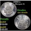 Image 1 : 1880-s Morgan Dollar $1 Grades Unc Details