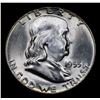 Image 2 : 1955-p Franklin Half Dollar 50c Grades Select Unc FBL