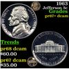 Image 1 : 1963 Jefferson Nickel 5c Grades GEM++ Proof Deep Cameo
