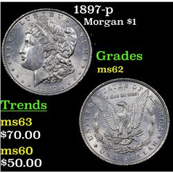 1897-p Morgan Dollar $1 Grades Select Unc