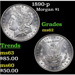 1890-p Morgan Dollar $1 Grades Select Unc