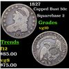 Image 1 : 1827 Capped Bust Half Dollar 50c Grades vg+