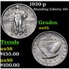 Image 1 : 1920-p Standing Liberty Quarter 25c Grades Choice AU