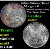 Image 1 : 1886-p Rainbow Toned Morgan Dollar $1 Grades Choice+ Unc