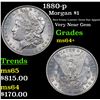 Image 1 : 1880-p Morgan Dollar $1 Grades Choice+ Unc