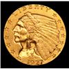Image 2 : 1927-p Gold Indian Quarter Eagle $2 1/2 Grades Unc Details