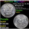 Image 1 : ***Auction Highlight*** 1903-p Vam 1A, I5, R5 Morgan Dollar $1 Graded Choice+ Unc By USCG (fc)