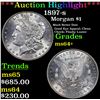 Image 1 : ***Auction Highlight*** 1897-s Morgan Dollar $1 Graded Choice+ Unc By USCG (fc)