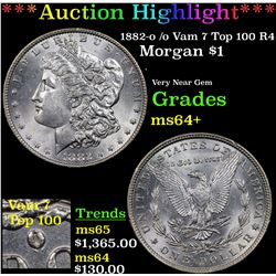 ***Auction Highlight*** 1882-o /o Vam 7 Top 100 R4 Morgan Dollar $1 Graded Choice+ Unc By USCG (fc)