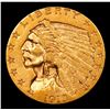 Image 2 : ***Auction Highlight*** 1915-p Gold Indian Quarter Eagle $2 1/2 Graded Select Unc By USCG (fc)