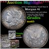 Image 1 : ***Auction Highlight*** 1878-p 7/8tf Rainbow Toned Vam 31 Morgan Dollar $1 Graded GEM Unc By USCG (f