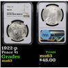 Image 1 : NGC 1922-p Peace Dollar $1 Graded ms63 By NGC