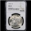 Image 2 : NGC 1923-p Peace Dollar $1 Graded ms63 By NGC