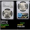 Image 1 : NGC 1923-p Peace Dollar $1 Graded ms63 By NGC