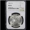 Image 2 : NGC 1923-p Peace Dollar $1 Graded ms64 By NGC