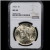 Image 2 : NGC 1922-p Peace Dollar $1 Graded ms64 By NGC