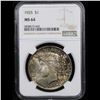 Image 2 : NGC 1925-p Peace Dollar $1 Graded ms64 By NGC