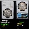 Image 1 : NGC 1889-p Morgan Dollar $1 Graded ms63 By NGC