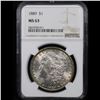 Image 2 : NGC 1889-p Morgan Dollar $1 Graded ms63 By NGC