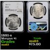 Image 1 : NGC 1881-s Morgan Dollar $1 Graded ms63 By NGC