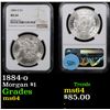 Image 1 : NGC 1884-o Morgan Dollar $1 Graded ms64 By NGC