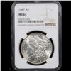 Image 2 : NGC 1887-p Morgan Dollar $1 Graded ms64 By NGC