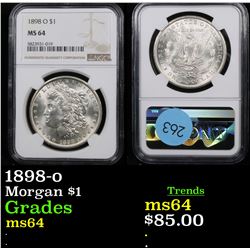 NGC 1898-o Morgan Dollar $1 Graded ms64 By NGC