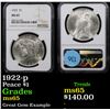 Image 1 : NGC 1922-p Peace Dollar $1 Graded ms65 By NGC