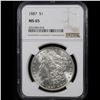Image 2 : NGC 1887-p Morgan Dollar $1 Graded ms65 By NGC