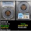 Image 1 : PCGS 1920-d Lincoln Cent 1c Graded ms63 bn By PCGS