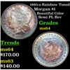 Image 1 : 1885-o Rainbow Toned Morgan Dollar $1 Grades Choice Unc