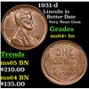 Image 1 : 1931-d Lincoln Cent 1c Grades Choice+ Unc BN