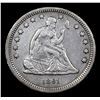 Image 2 : 1861-p Seated Liberty Quarter 25c Grades xf+