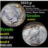 Image 1 : 1923-p Peace Dollar $1 Grades Choice+ Unc
