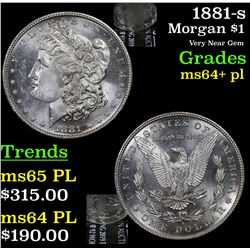 1881-s Morgan Dollar $1 Grades Choice Unc+ PL