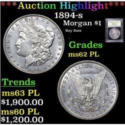 ***Auction Highlight*** 1894-s Morgan Dollar $1 Graded Select Unc PL By USCG (fc)