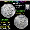 Image 1 : ***Auction Highlight*** 1894-s Morgan Dollar $1 Graded Select Unc PL By USCG (fc)