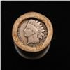 Image 2 : Mixed small cents 1c orig shotgun roll, 1858 Flying Eagle, 1887 Indian other end, McDonald's wrapper