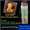 Image 1 : Proof 1974-s Lincoln cent 1c roll, 50 pieces (fc)