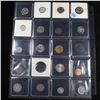 Image 2 : Page of 20 Mixed coins Jefferson 5c, Braided Hair 1c, Washington 25c, Liberty 5c, Indian 1c, Lincoln
