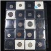 Image 2 : Page of 20 Mixed coins Liberty 5c, Braided Hair 1c, Washington 25c, Roosevelt 10c, Indian 1c, Jeffer